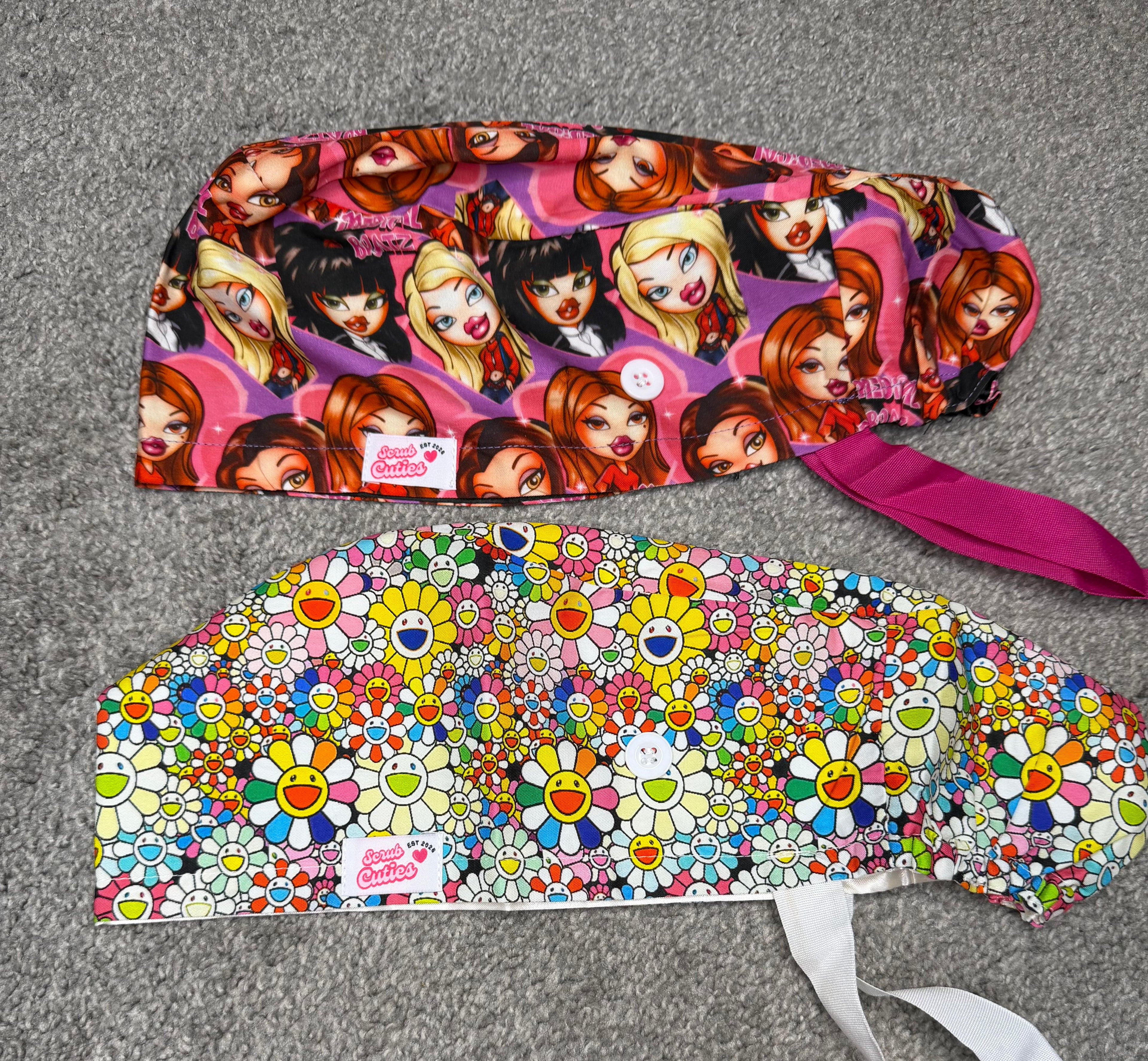 Ponytail Scrub caps